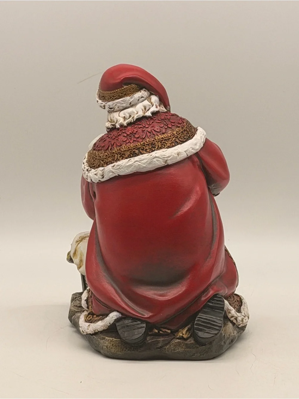 Kneeling Adoring Santa Claus Holding Infant Christ 7